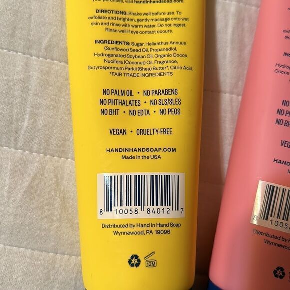 HAND in HAND Set of two 9oz sugar scrubs ISLAND MIMOSA & CACTUS BLOSSOM - Picture 3 of 6